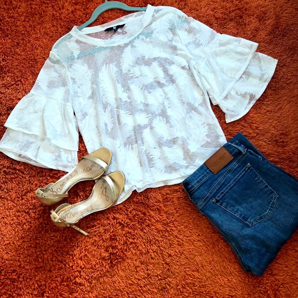 Vintage Fig Top – Medium – India – White